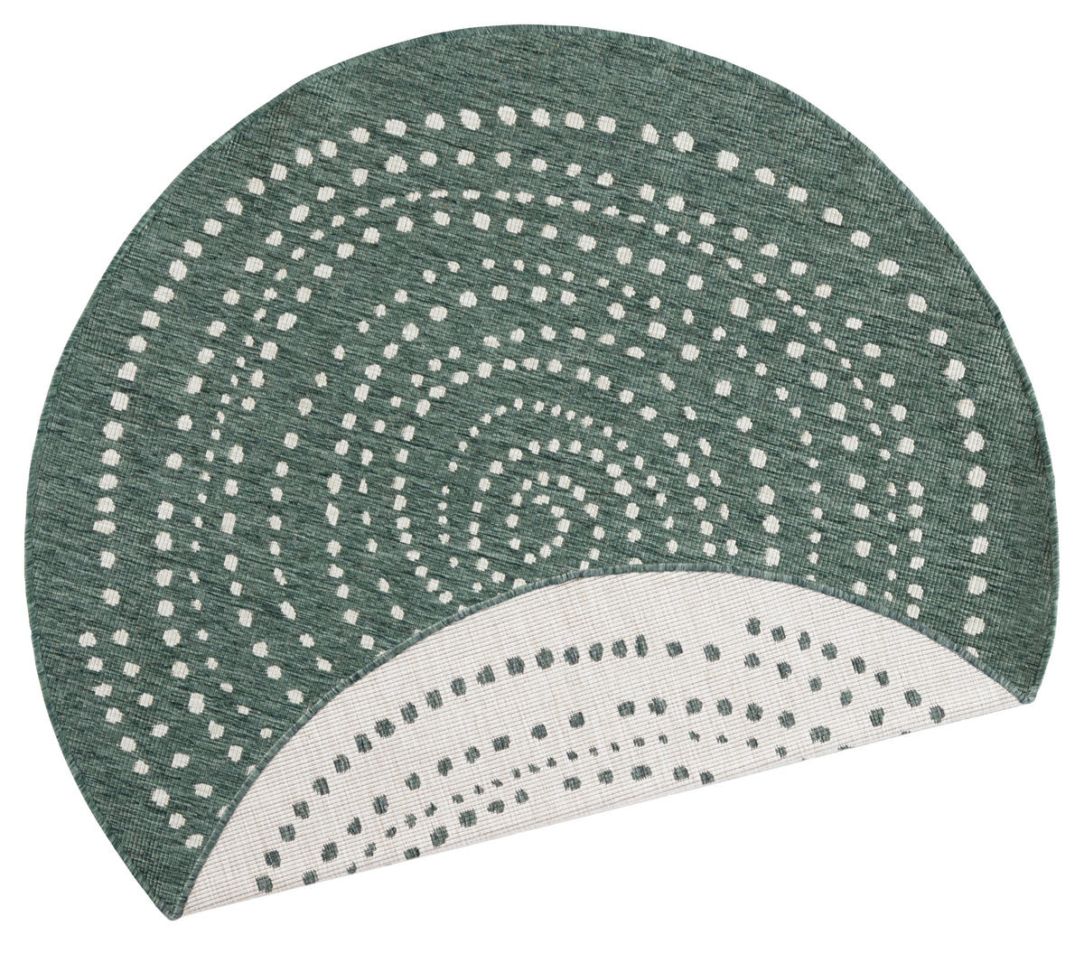 OUTDOORTEPPICH 200 cm Twin Creme, Grün  - Creme/Grün, Design, Kunststoff (200cm)