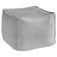 POUF in Grau Textil  - Grau, Konventionell, Textil (66/40/66cm) - Hom`in