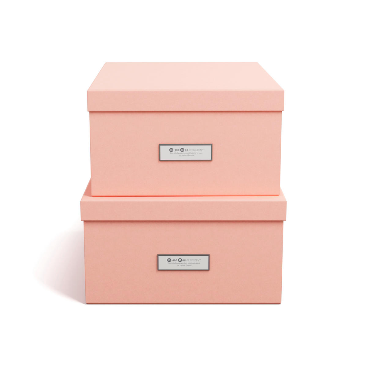 TÁROLÓDOBOZ 34/25/14 cm  - pink, Basics, karton/papír (34/25/14cm)