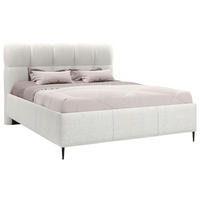 OBLAZINJENA POSTELJA 180 cm   x 200 cm  , tekstil naravne barve  - črna/naravne barve, Design, kovina/tekstil (180/200cm) - Boxxx