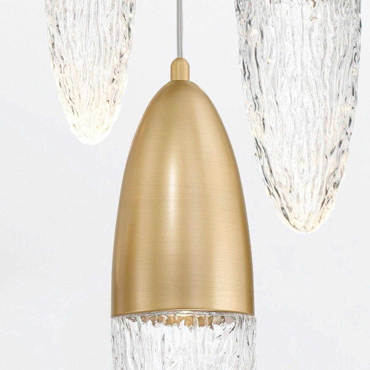 PENDELLEUCHTE Eurofase 70/16,5/70 cm   - Goldfarben, KONVENTIONELL, Glas/Metall (70/16,5/70cm) - Elstead Lighting