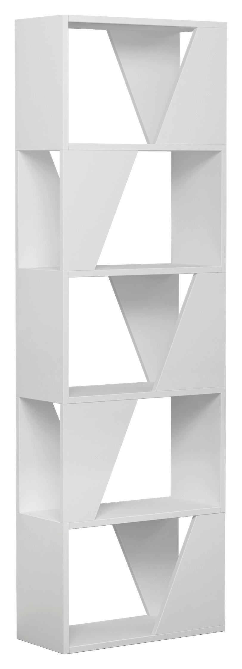 REGAL  54/168/24 cm Weiss  - Weiss, Design, Holzwerkstoff (54/168/24cm) - Livetastic