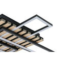 LED-DECKENLEUCHTE 73,5/66,5/7,5 cm   - Eichefarben/Schwarz, Natur, Holzwerkstoff/Kunststoff (73,5/66,5/7,5cm) - Novel