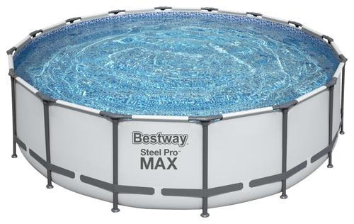 POOLSET 5612ZGS 488/122 cm  - Blau/Weiß, Basics, Kunststoff/Metall (488/122cm) - Bestway