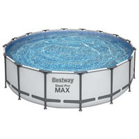 POOLSET 5612ZGS 488/122 cm  - Blau/Weiß, Basics, Kunststoff/Metall (488/122cm) - Bestway