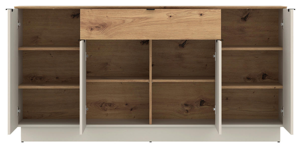 SIDEBOARD VIONA 180/90/40 cm 1 Schublade(n)  - Kaschmir/Eiche Artisan, Basics, Holzwerkstoff/Kunststoff (180/90/40cm) - Livetastic