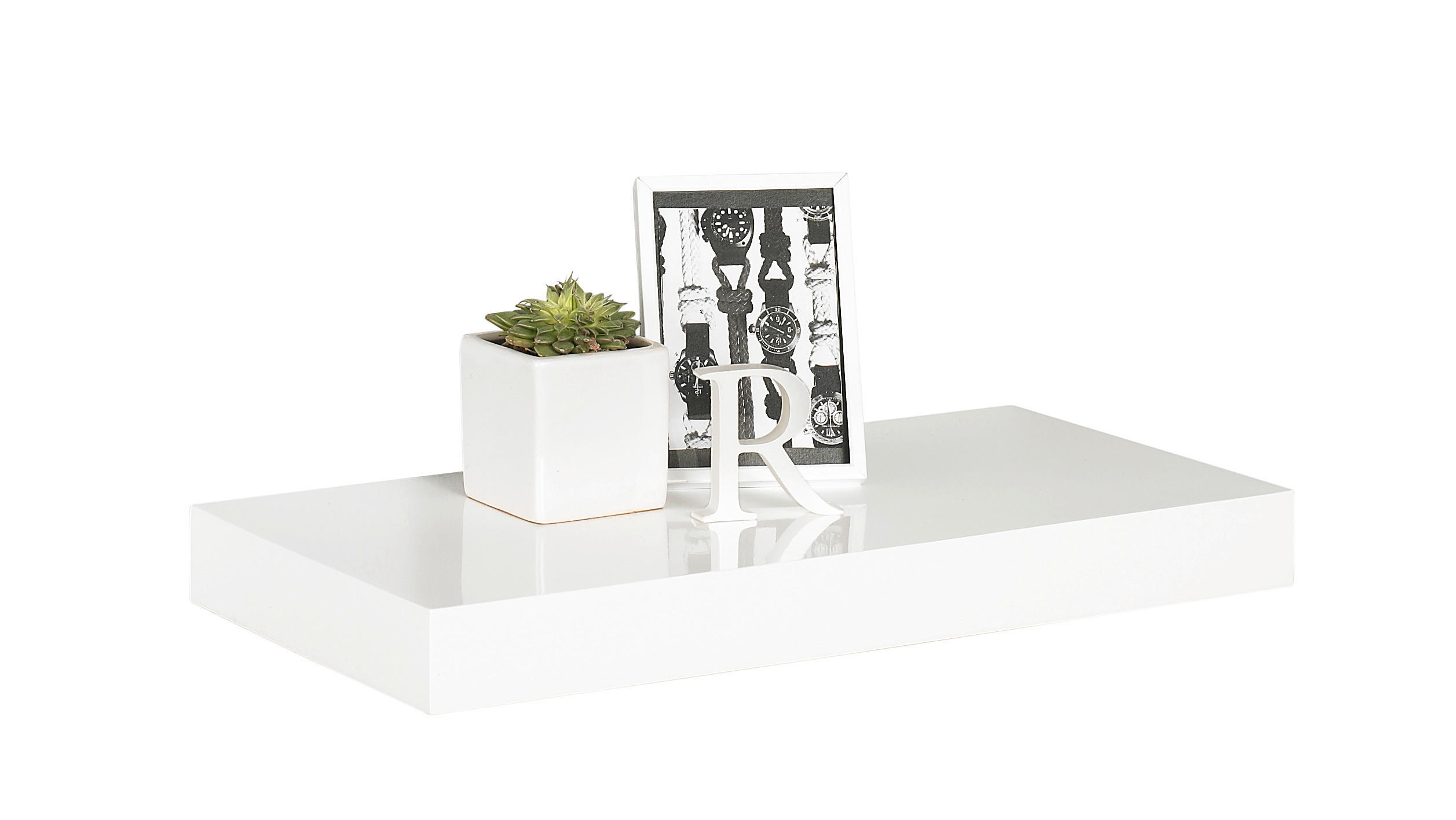 Wandboard in 50/5/25 cm Weiß