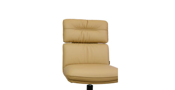 STUHL Echtleder Schwarz, Karamell  - Karamell/Schwarz, Design, Leder/Metall (50/92/64,5cm) - Dieter Knoll