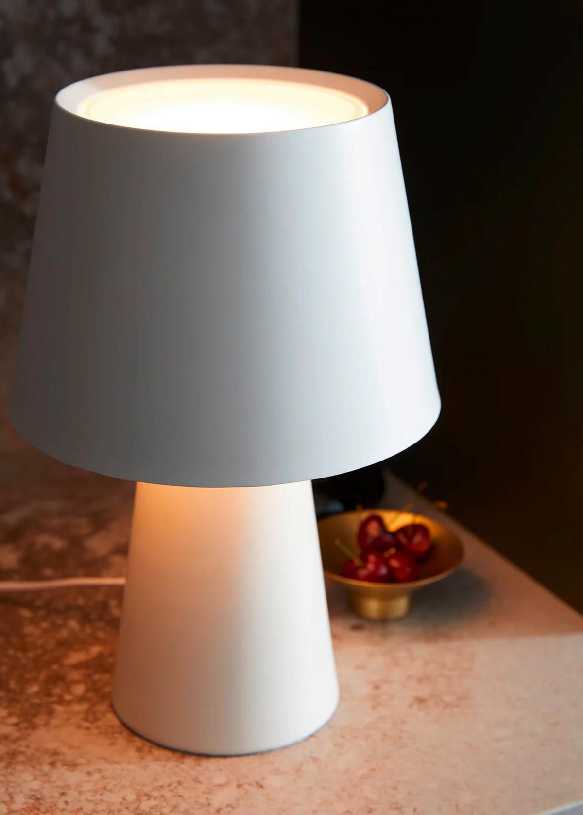 TISCHLEUCHTE - Weiss, Design (23/35,5/23cm)
