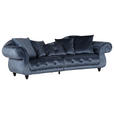 BIGSOFA in Flachgewebe Petrol  - Petrol, Design, Holz/Textil (288/100/110cm) - Carryhome