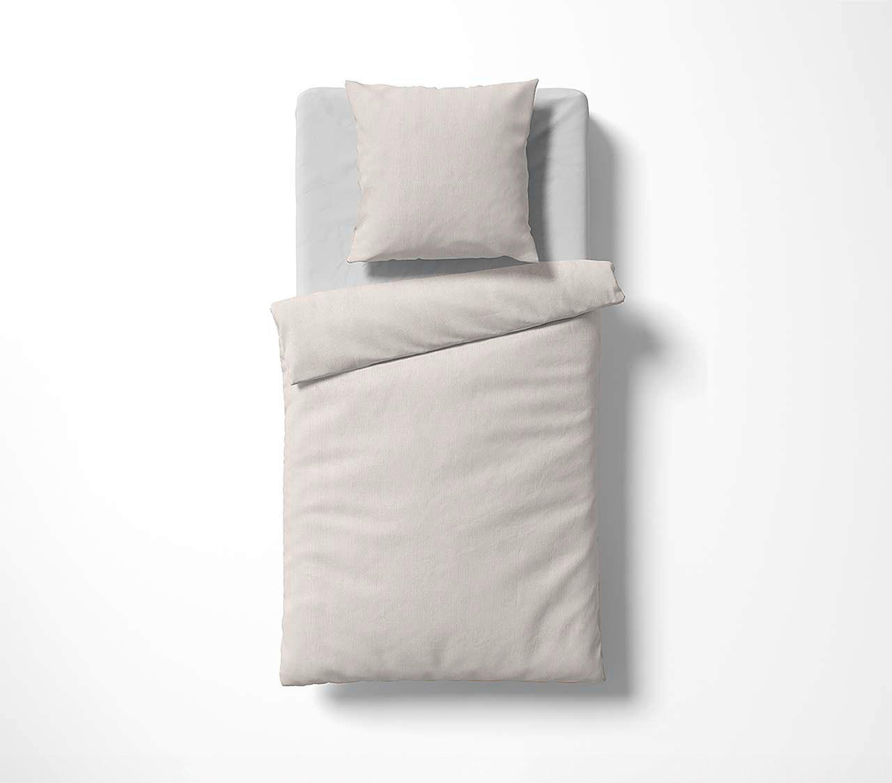 BETTWÄSCHE Black Premium Leinen Leinenoptik 135/200 cm  - Weiß, Basics, Textil (135/200cm) - Fleuresse