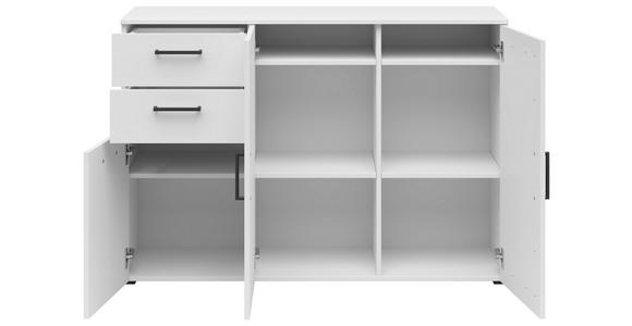 KOMMODE 120/83/40 cm in Weiß - Anthrazit/Schwarz, MODERN, Holzwerkstoff/Kunststoff (120/83/40cm) - Carryhome