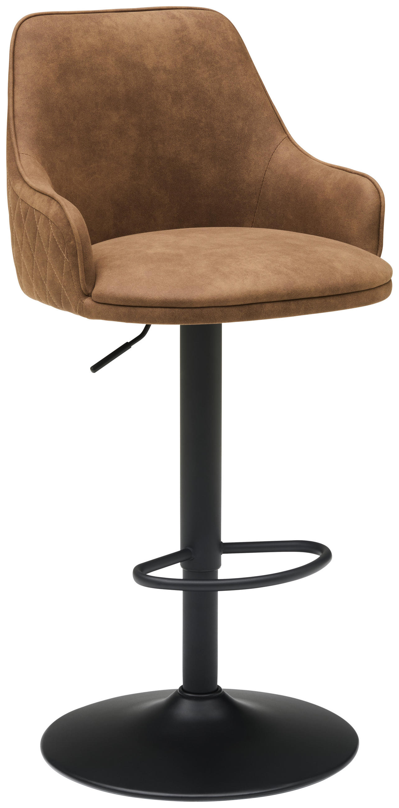 BARHOCKER in Metall, Textil Braun, Schwarz  - Schwarz/Braun, KONVENTIONELL, Textil/Metall (50/90-111/51cm) - MID.YOU