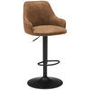 BARHOCKER in Metall, Textil Braun, Schwarz  - Schwarz/Braun, KONVENTIONELL, Textil/Metall (50/90-111/51cm) - MID.YOU