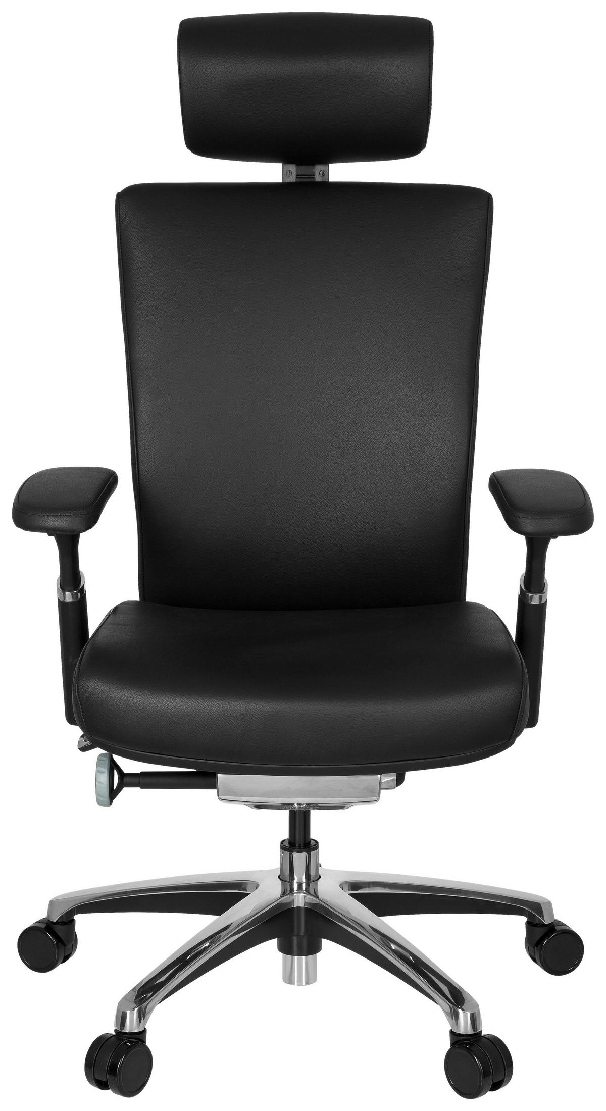 DREHSTUHL  in Schwarz  - Chromfarben/Schwarz, MODERN, Leder/Kunststoff (57/106/52cm) - MID.YOU