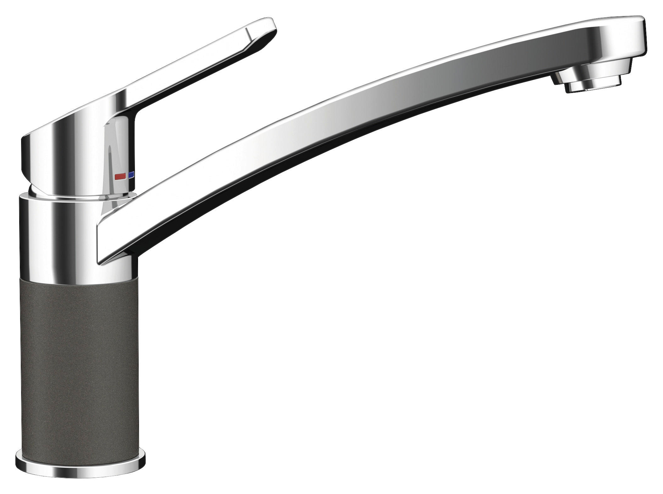 KÜCHENARMATUR 598000GAS  - Chromfarben/Dunkelgrau, Basics, Stein/Metall (20,5/17,8/5,0cm) - Schock