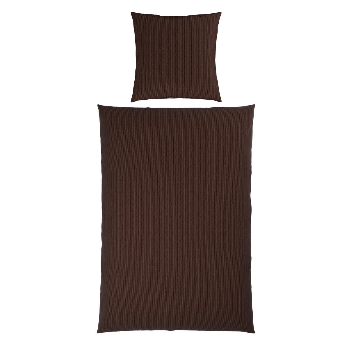 WENDEBETTWÄSCHE Satin 155/220 cm  - Dunkelbraun, Textil (155/220cm) - Bio:Vio