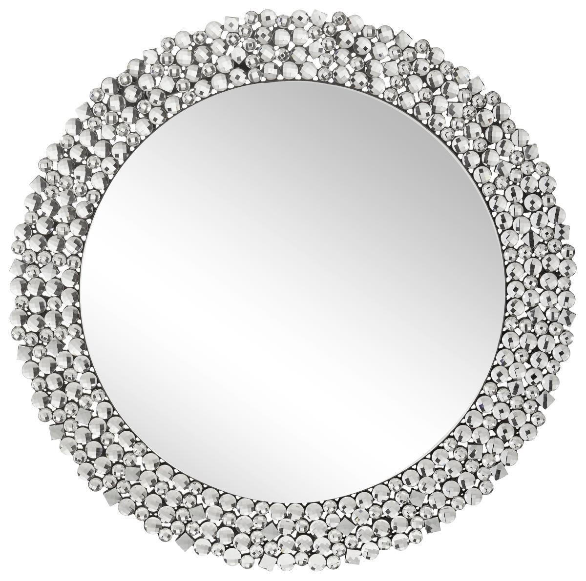 WANDSPIEGEL 80/80/1,9 cm    in rund  - Silberfarben, Design, Glas/Holzwerkstoff (80/80/1,9cm) - Xora
