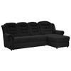 ECKSOFA in Chenille Schwarz  - Schwarz, Konventionell, Kunststoff/Textil (262/165cm) - Livetastic