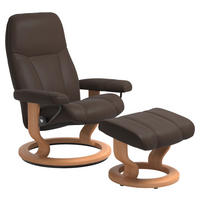 RELAXSESSELSET Leder Braun  - Naturfarben/Braun, Natur, Leder/Holz (70/94/70cm) - Stressless