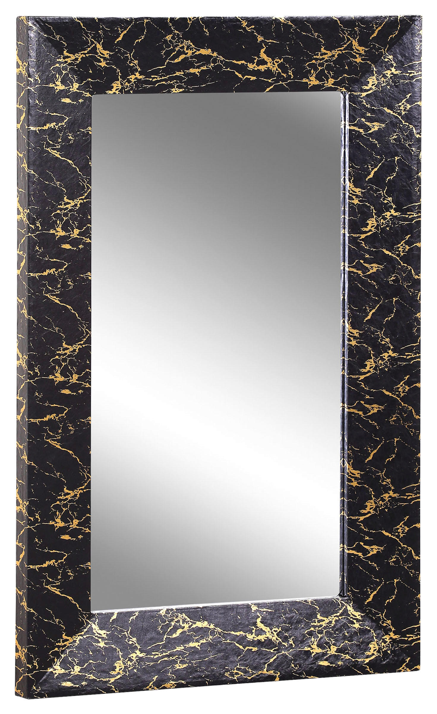 WANDSPIEGEL 80/120/5 cm    in  - Goldfarben/Schwarz, Trend, Glas/Holzwerkstoff (80/120/5cm) - Livetastic