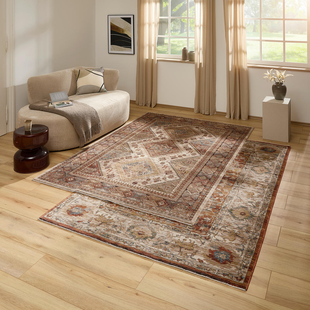 WEBTEPPICH Wohnzimmer 160/240 cm Alte Beige rechteckig  - Beige, LIFESTYLE, Textil (160/240cm) - Cazaris