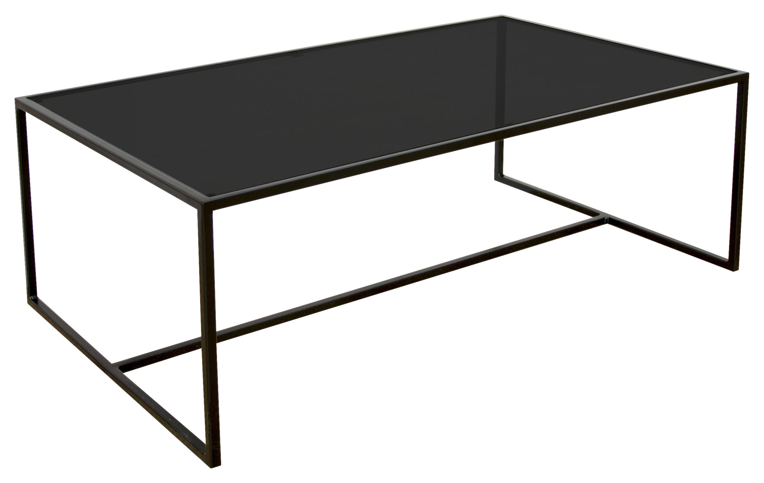 COUCHTISCH in Metall, Glas 100/60/36 cm  - Schwarz, Design, Glas/Metall (100/60/36cm) - Novel