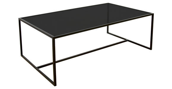 COUCHTISCH Sicherheitsglas 100/60/36 cm rechteckig Schwarz  - Schwarz, Design, Glas/Metall (100/60/36cm) - Novel