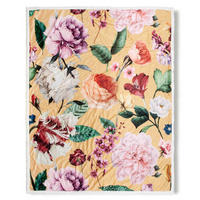 PLAID Fiori 130/160 cm  - Gelb/Goldfarben, Design, Textil (130/160cm)
