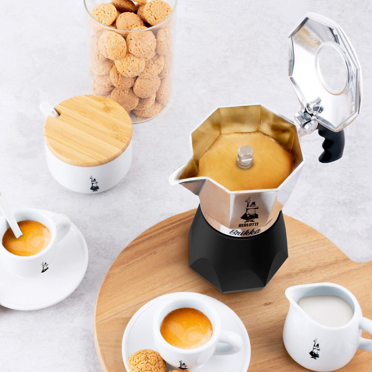 ESPRESSOKOCHER  - Silberfarben/Schwarz, Basics, Kunststoff/Metall (16/9.5/16.5cm) - Bialetti