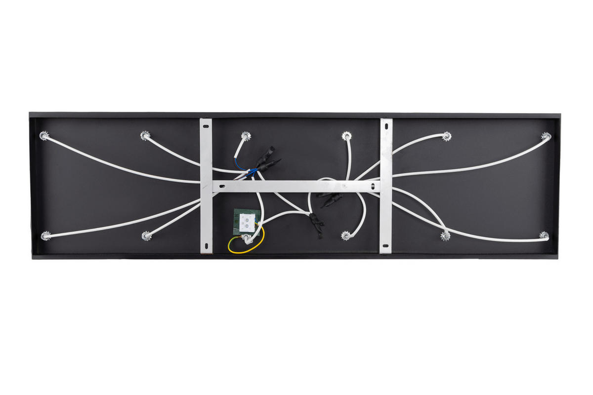 DECKENLEUCHTE 90/25/20 cm   - Schwarz, Design, Metall (90/25/20cm) - Collet's Monde