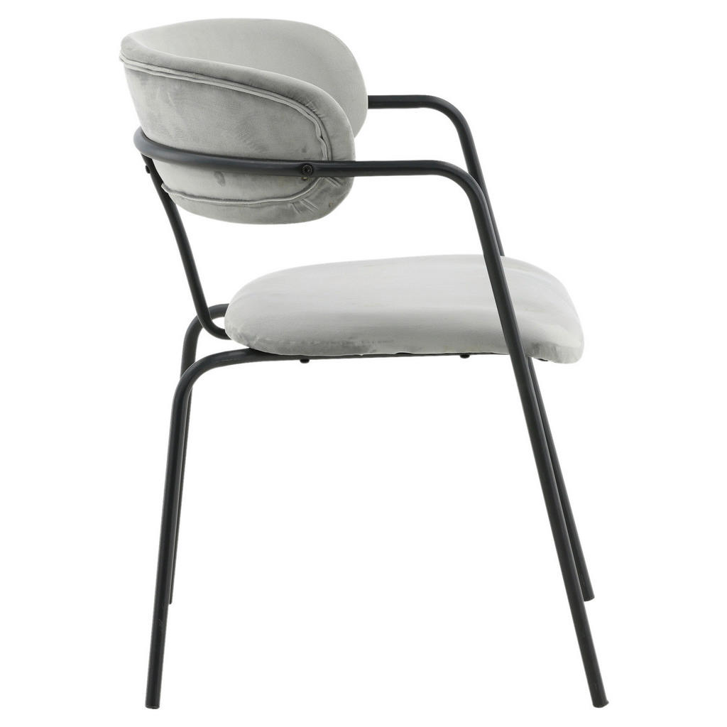 Thumbnail - Livetastic Stuhl-Set, Grau, Schwarz, Metall, Textil, Rundrohr, 58x79x61 cm, Esszimmer, Stühle, Esszimmerstühle, Esszimme...