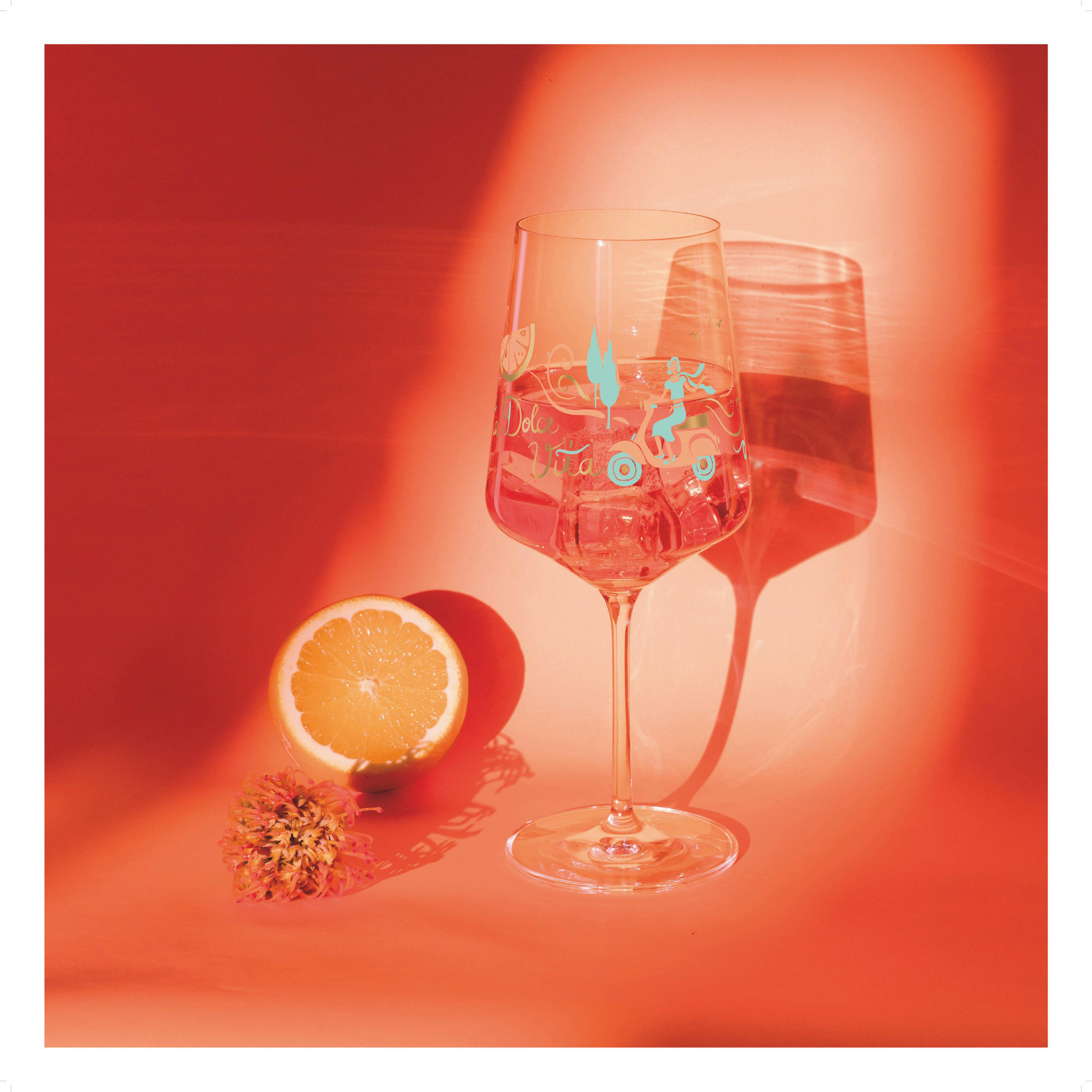 SPRITZERGLAS 544 ml 4-teilig  - Türkis/Beige, LIFESTYLE, Glas (20,3/26,6/19,4cm) - Ritzenhoff