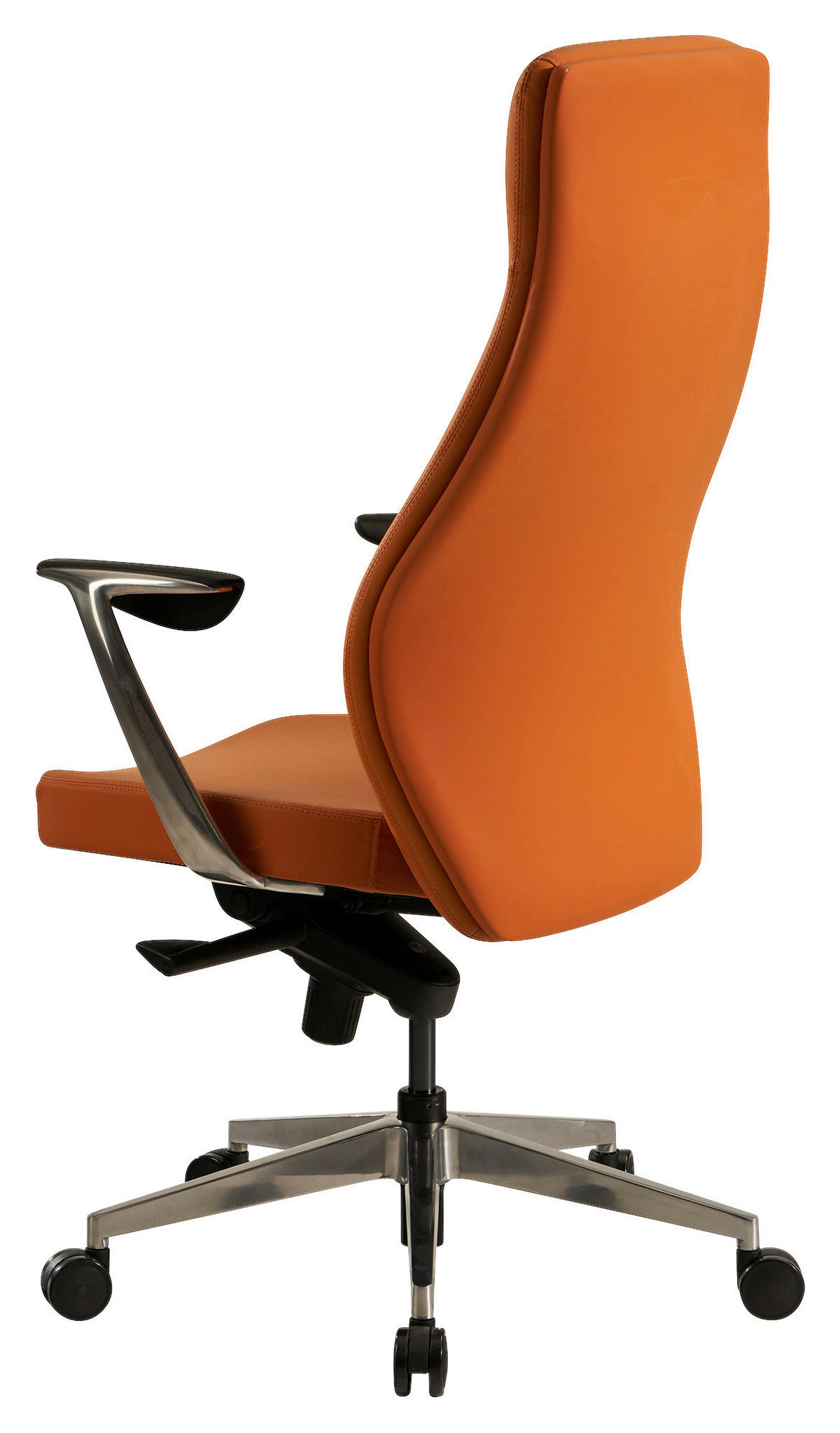 UREDSKA STOLICA  smeđa  tekstil  - srebrne boje/smeđa, Design, tekstil/metal (74/125/74cm) - MID.YOU