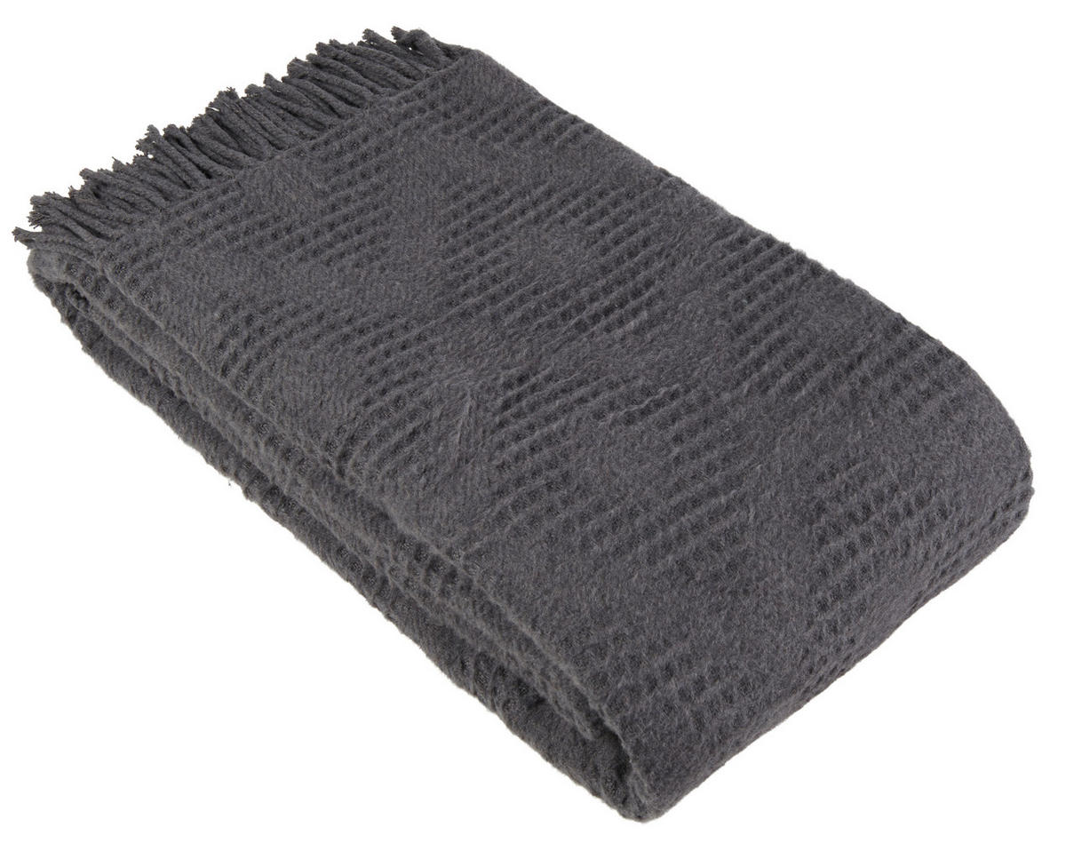 PREKRIVAČ 150/200 cm antracit  - antracit, Dizajnerski, tekstil (150/200cm) - Novel