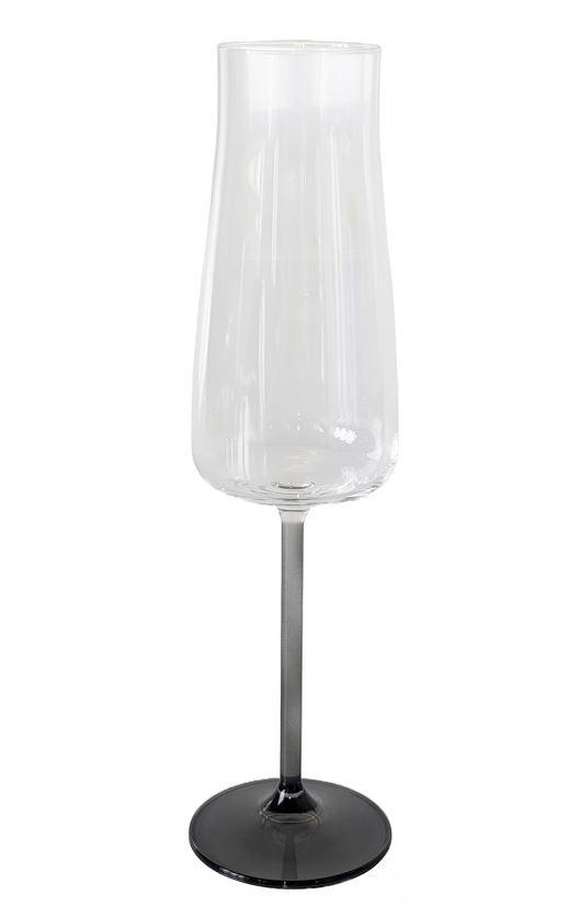 SEKTGLAS Sydney 210 ml - Klar/Grau, KONVENTIONELL, Glas (0,21l) - Novel