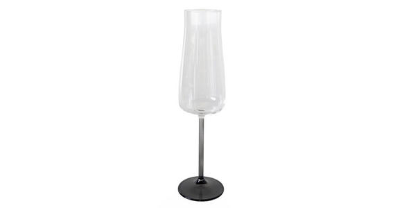 SEKTGLAS - Klar/Grau, KONVENTIONELL, Glas (0,21l) - Novel