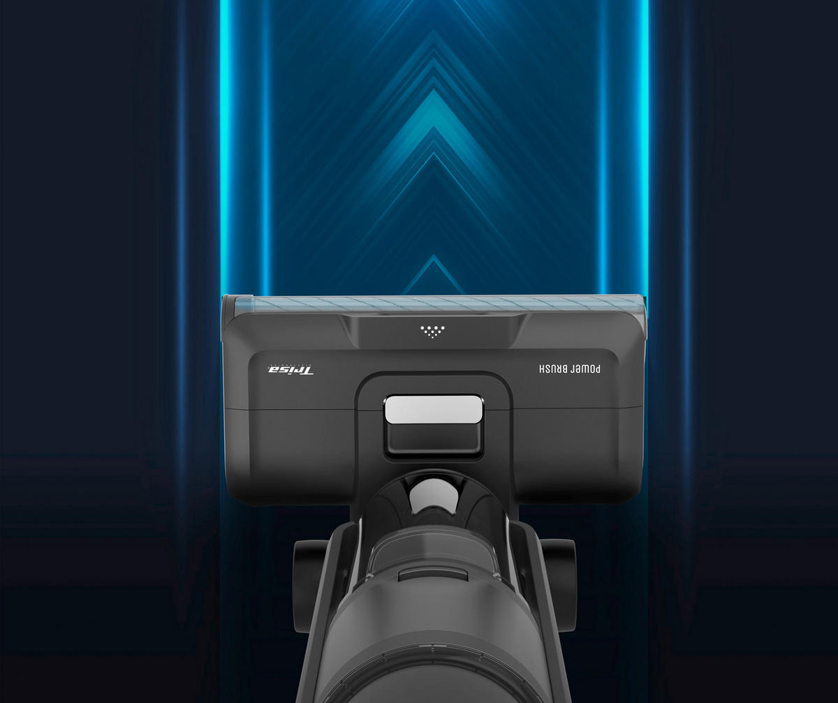 HARTBODENREINIGER - Blaugrau, Basics, Kunststoff (34.40/34.30/118.20cm) - Trisa Electronics