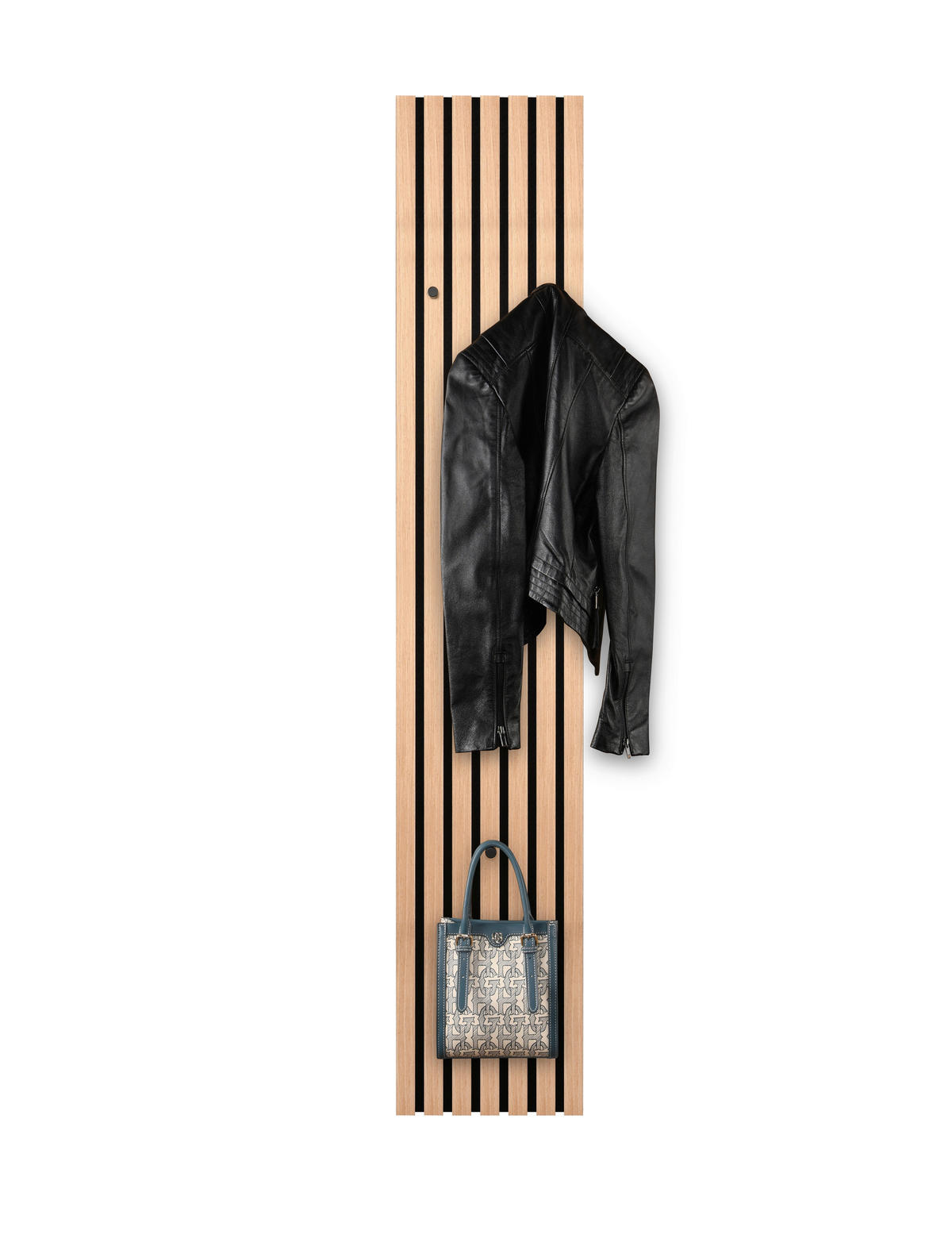 GARDEROBENPANEEL  in 25/160/7 cm  - Schwarz/Eiche Artisan, MODERN, Holzwerkstoff/Textil (25/160/7cm) - Xora