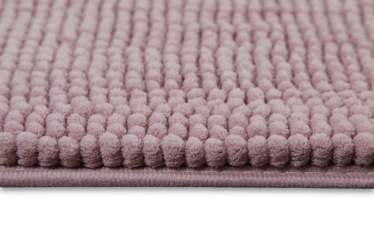 BADTEPPICH Rosa, Flieder 60/100 cm  - Flieder/Rosa, Basics, Kunststoff (60/100cm) - WECON HOME