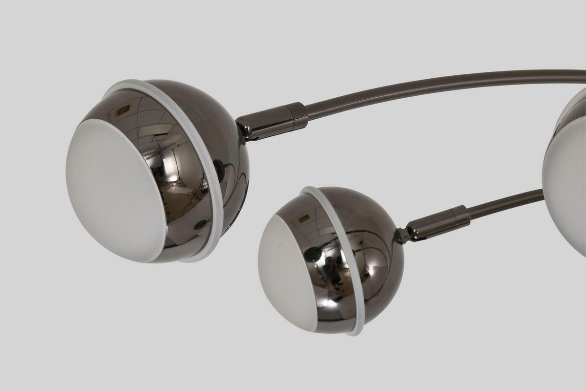 LED-STEHLEUCHTE Luberon 88/164,5/78 cm  - Schwarzchrom, Design, Kunststoff/Metall (88/164,5/78cm)