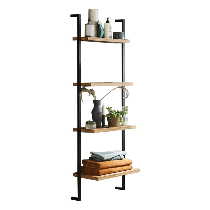 BADEZIMMERREGAL 50/160/32 cm - Eichefarben/Schwarz, Design, Holzwerkstoff/Metall (50/160/32cm) - Dieter Knoll