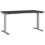 SCHREIBTISCH 140/80/72-118 cm  in Graphitfarben, Silberfarben  - Silberfarben/Graphitfarben, MODERN, Holzwerkstoff/Metall (140/80/72-118cm) - Novel