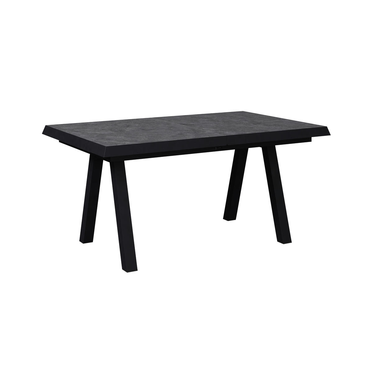 AUSZIEHTISCH Anthrazit rechteckig  ausziehbar, in verschiedenen Größen erhältlich  - Anthrazit, Design, Stein/Metall (160-210/100/77cm) - Ambia Garden