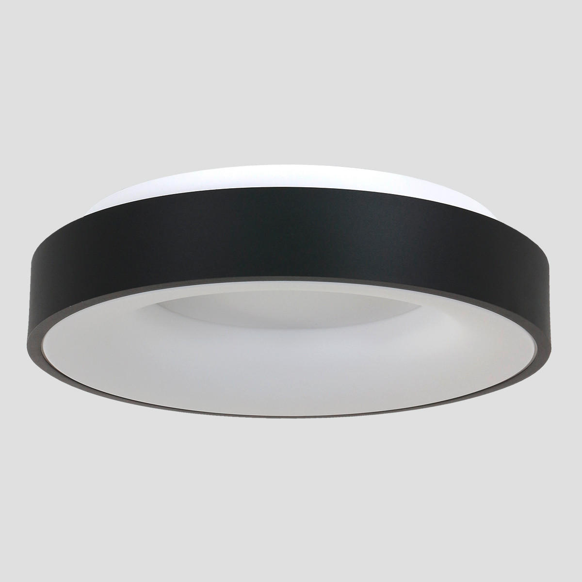 LED-DECKENLEUCHTE Ringlede 48/9 cm   - Schwarz, KONVENTIONELL, Kunststoff/Metall (48/9cm)