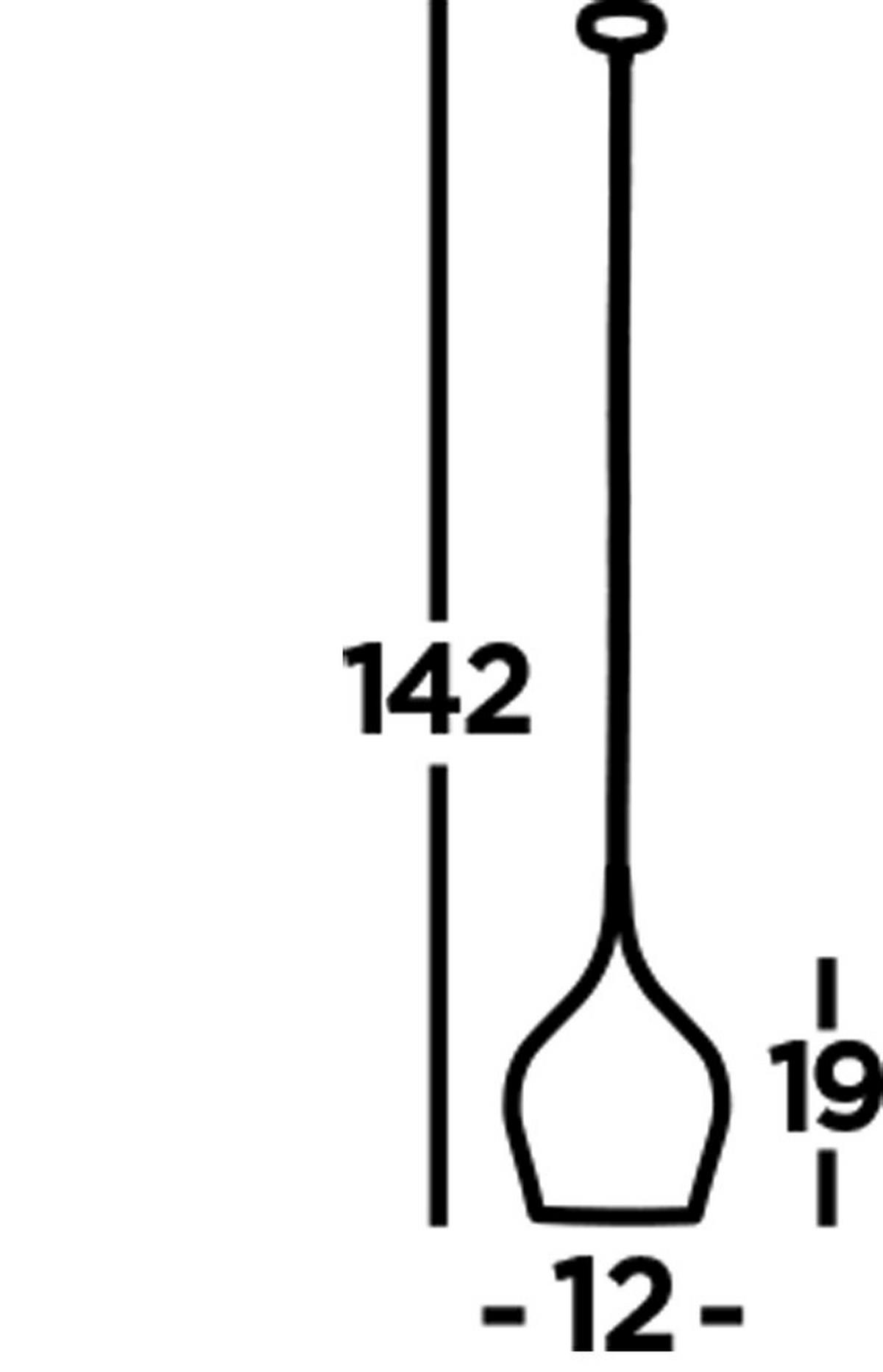 LAMPĂ SUSPENDATĂ  - roșu, Basics, metal (12.3/23/12.3cm)