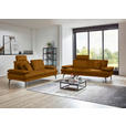 2,5-SITZER in Velours Cognac  - Cognac/Beige, Design, Textil/Metall (196/89/104cm) - Dieter Knoll