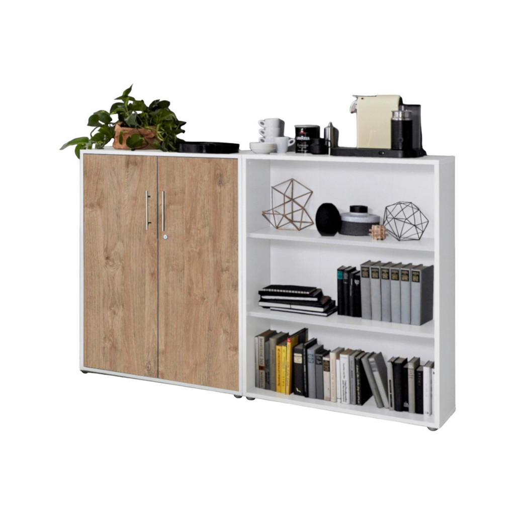 Aktenschrank Office Edition Weiß/eiche Dekor B: 168,8cm