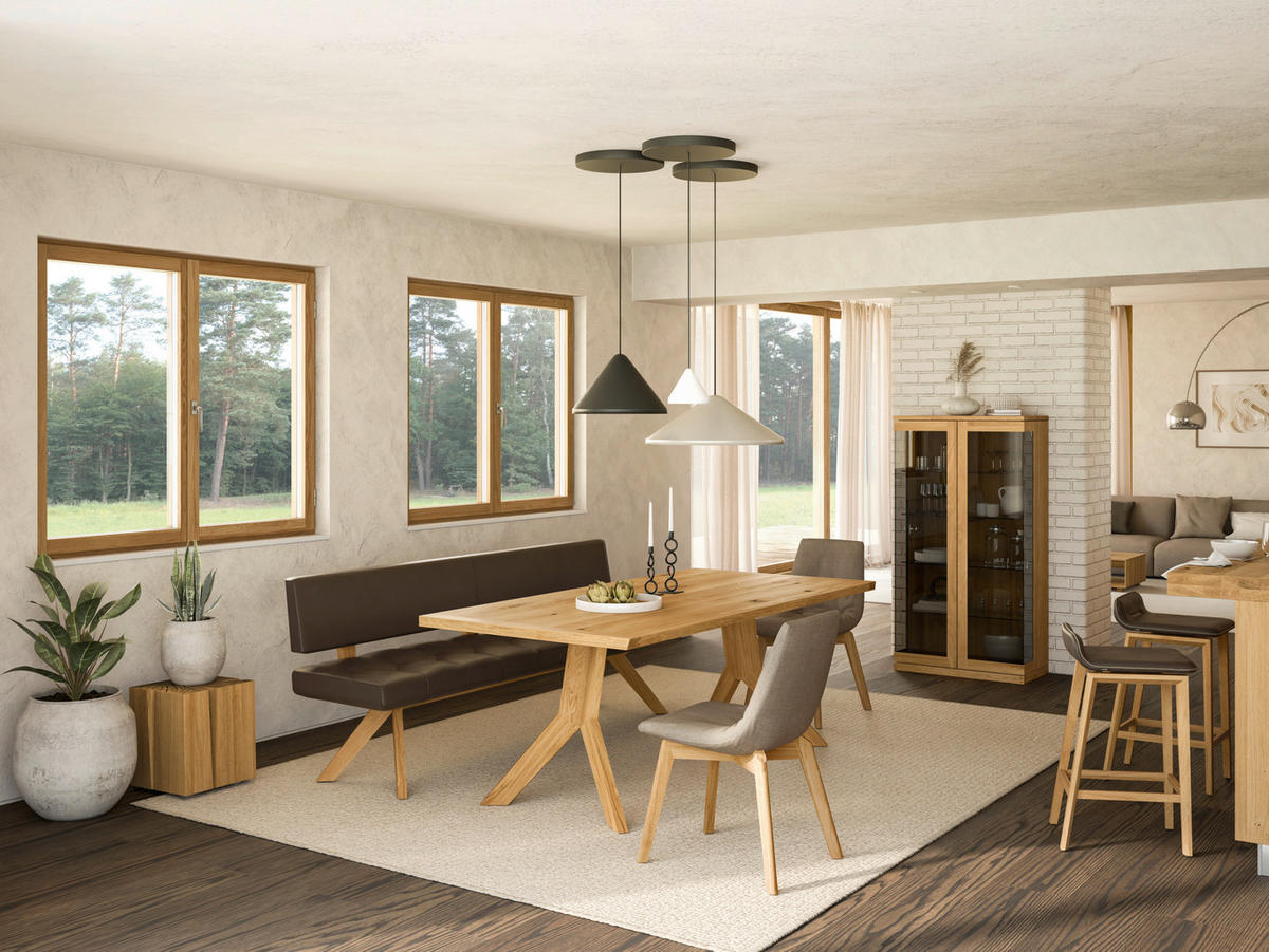 ESSTISCH in Holz 250/100/75 cm  - Wildeiche, Design, Holz (250/100/75cm) - TEAM 7