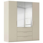 DREHTÜRENSCHRANK 201/223/61 cm,  in Champagner, 4-türig  - Champagner, Basics, Glas/Holzwerkstoff (201/223/61cm) - Novel